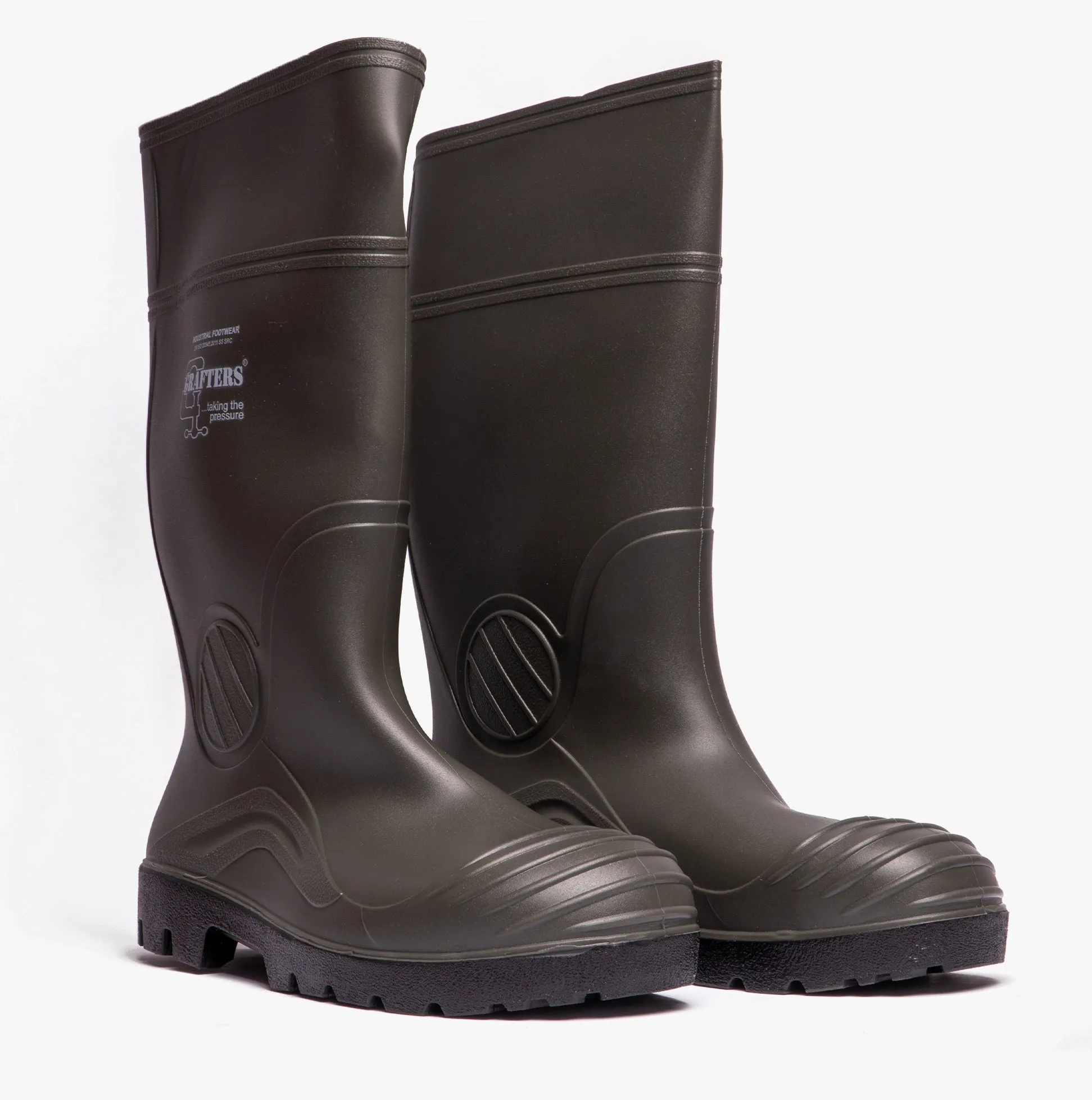 Grafters W408E Mens Wellington Safety Boots Green sold by Shuperb product image thumbnail 2