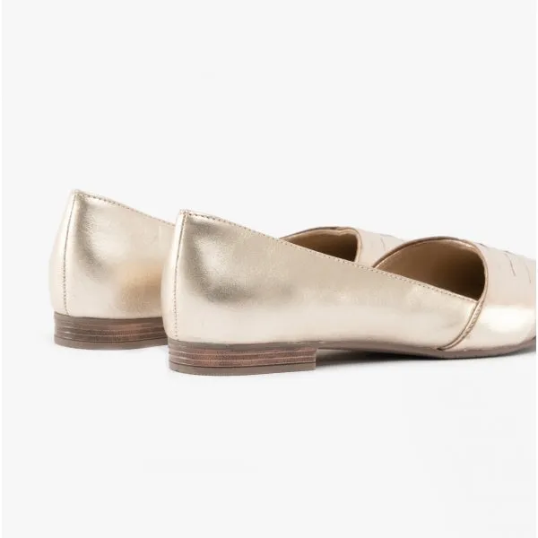 Hush Puppies MARLEY Womens Leather Ballerina Shoes Gold sold by Shuperb product image thumbnail 5