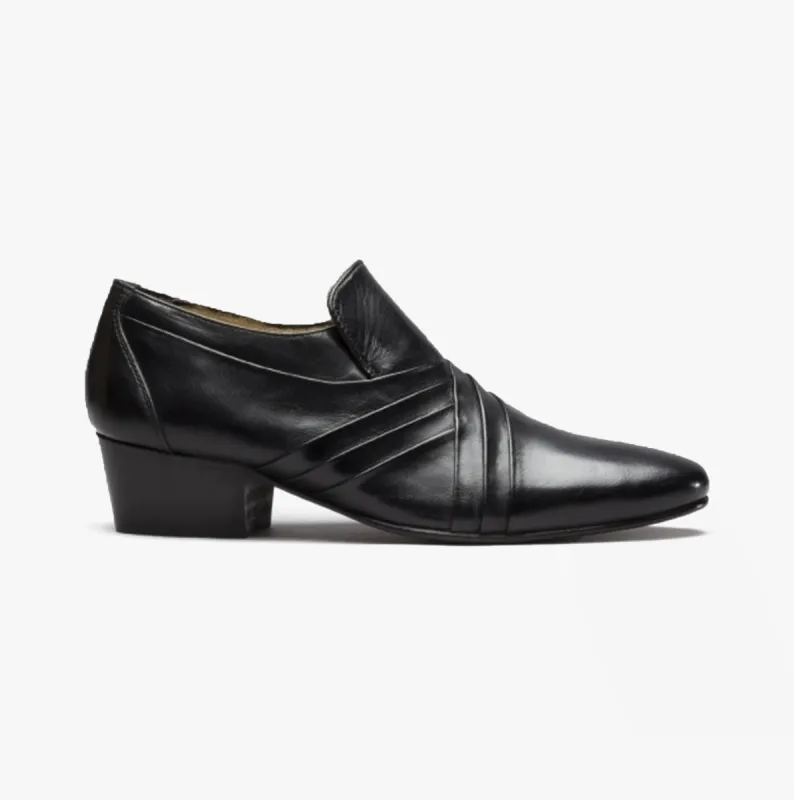 Club Cubano LUIGI Mens Leather Cuban Heel Shoes Black sold by Shuperb