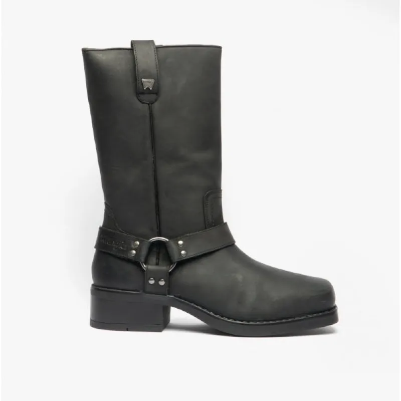 Wrangler HIGHWAY Mens Leather Boots Black sold by Shuperb