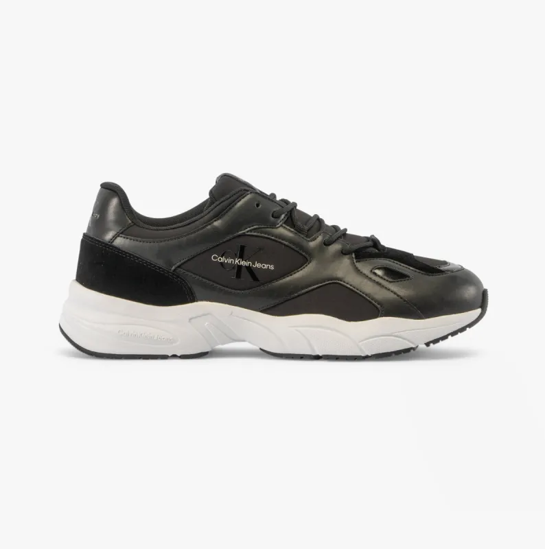Calvin Klein RETRO TENNIS Mens Trainers Black/Black/Eggshell sold by Shuperb