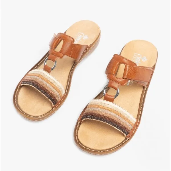 60821-24 Ladies Strappy Sandals Tan sold by Shuperb product image thumbnail 2