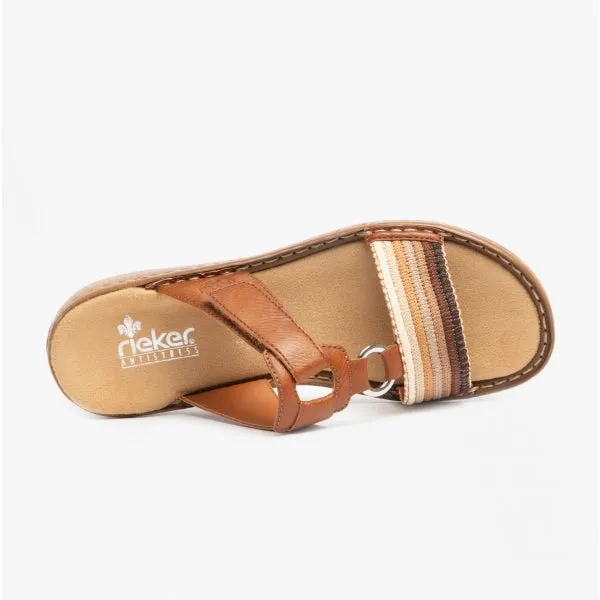 60821-24 Ladies Strappy Sandals Tan sold by Shuperb product image thumbnail 4