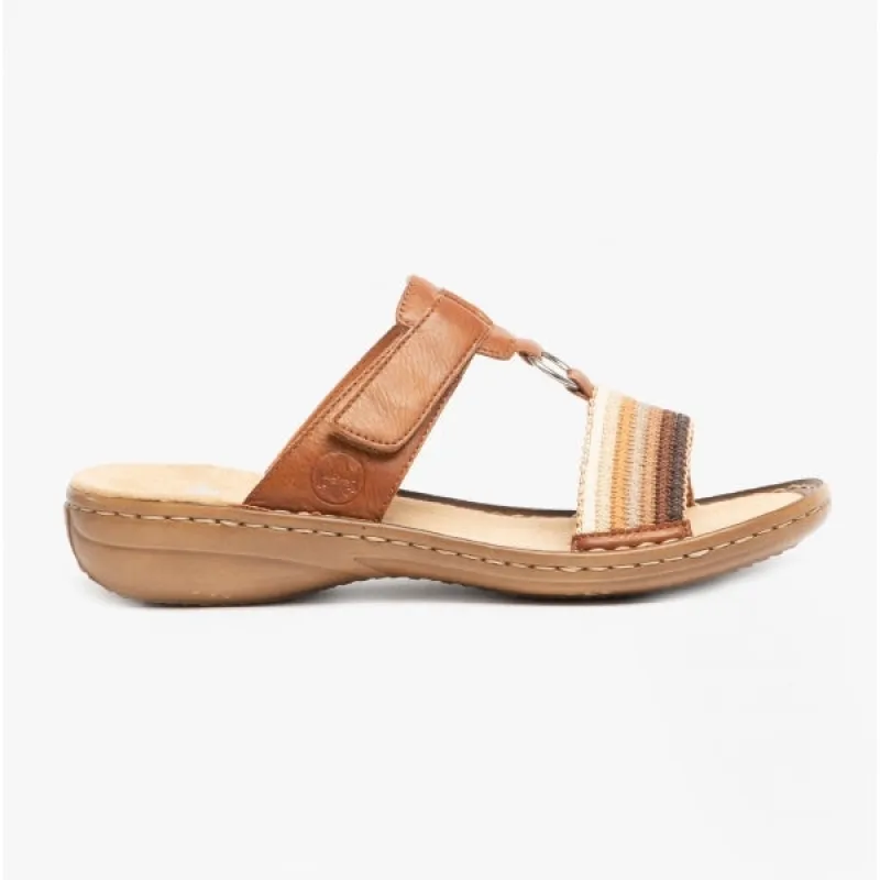 60821-24 Ladies Strappy Sandals Tan sold by Shuperb