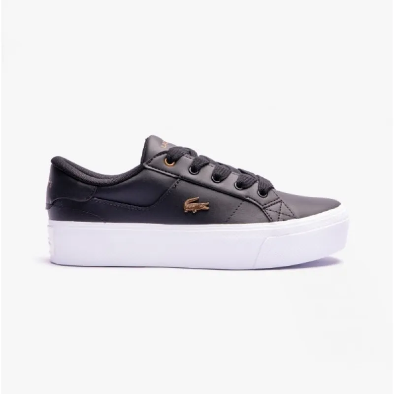 Lacoste ZIANE Womens Platform Casual Trainers Black/White sold by Shuperb