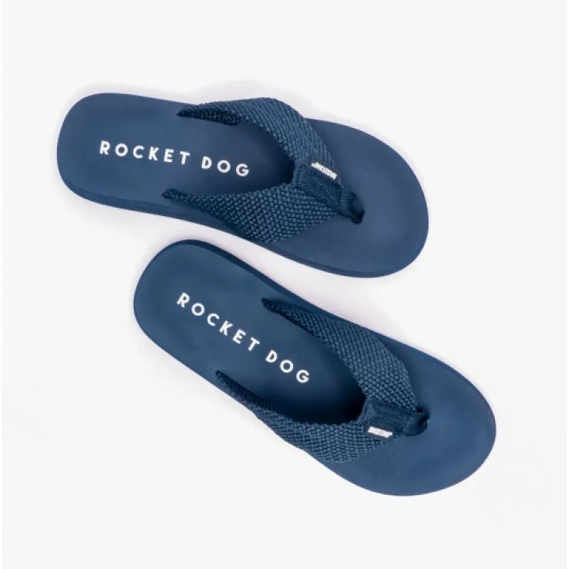 Rocket Dog ADIOS Womens Webbing Flip-Flops Navy sold by Shuperb
