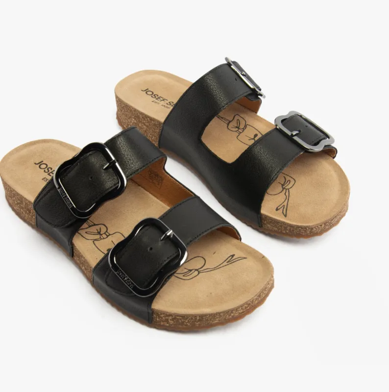 Josef Seibel TONGA 64 Womens Buckle Sandals Black sold by Shuperb