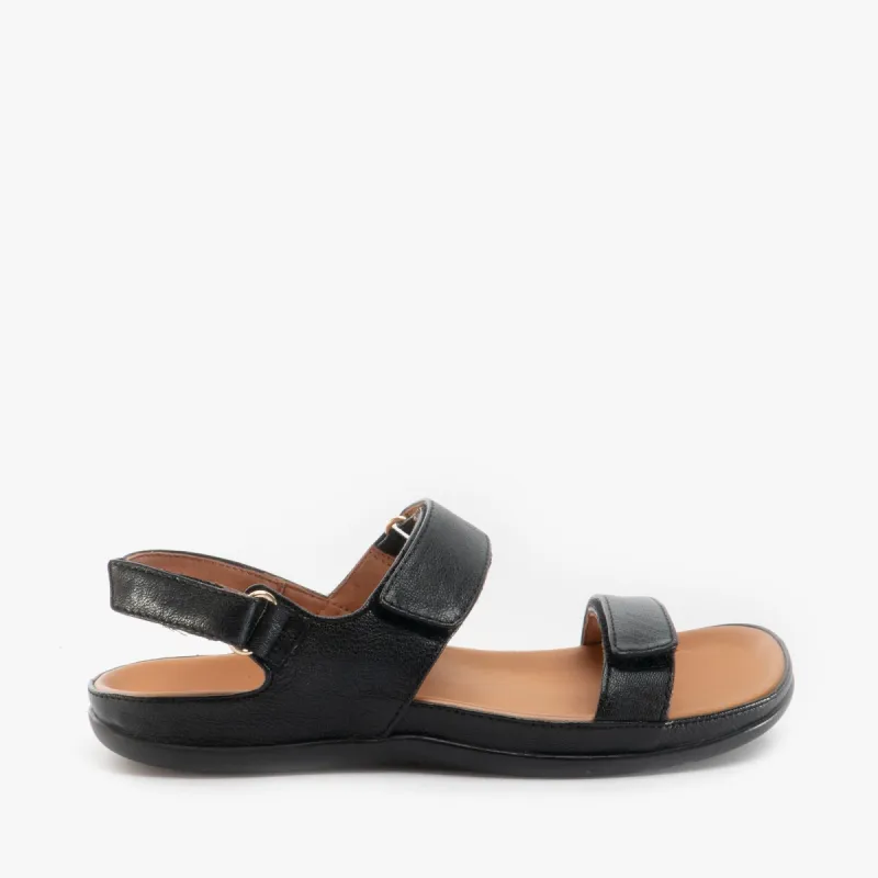 Strive KONA Womens Leather Touch Fasten Sandals Black sold by Shuperb