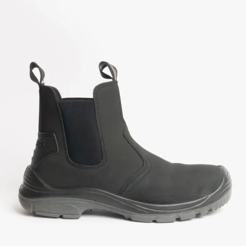 Grafters M371A Mens Coated Leather Safety Dealer Boots Black sold by Shuperb
