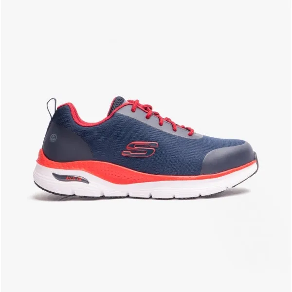 Skechers Work 200086EC ARCH FIT SR - RINGSTAP Mens Safety Trainers Navy/Red sold by Shuperb