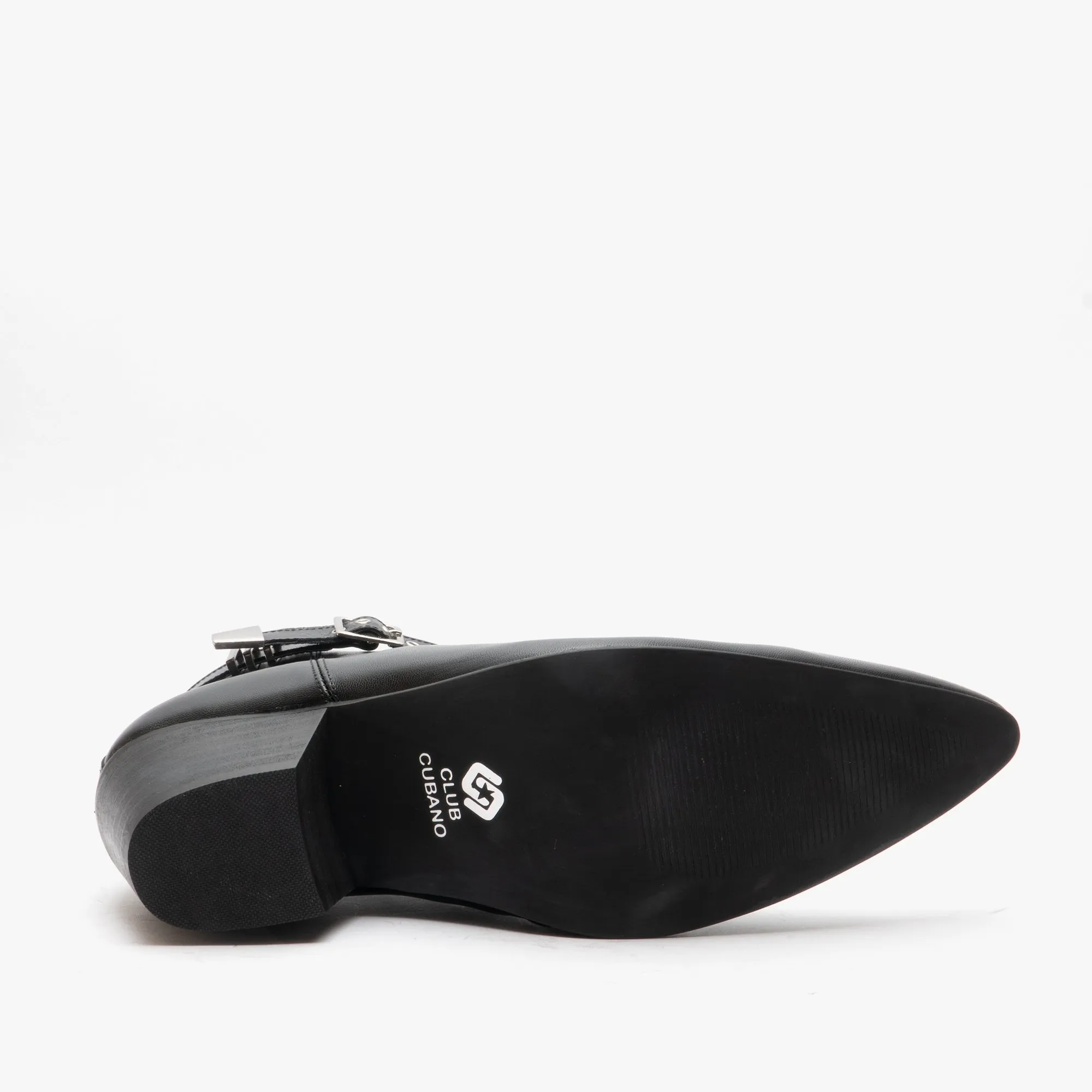 Club Cubano PAVEL Mens Leather Winklepicker Cuban Heel Boots Black sold by Shuperb product image thumbnail 3