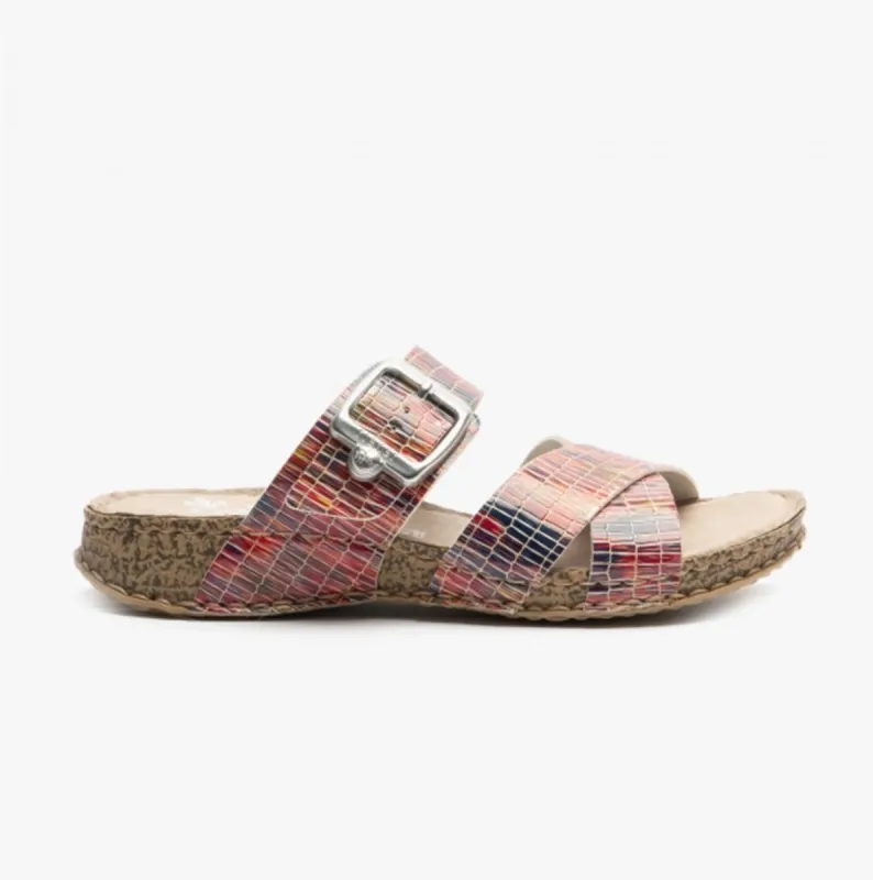 61198-90 Ladies Mule Sandals Multi sold by Shuperb