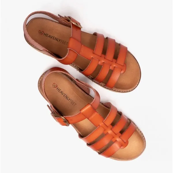 Heavenly Feet SALTWATER Womens Slingback Sandals Tan sold by Shuperb product image thumbnail 4