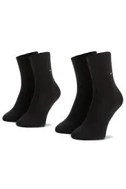 Tommy Hilfiger 2 Pack Womens Crew Socks Black sold by Shuperb