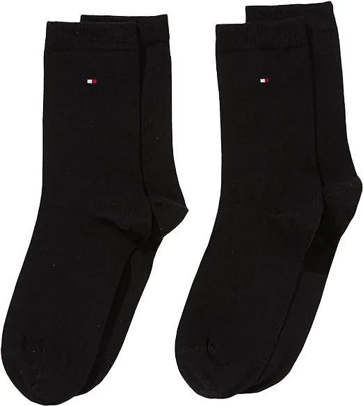 Tommy Hilfiger 2 Pack Womens Crew Socks Black sold by Shuperb product image thumbnail 2
