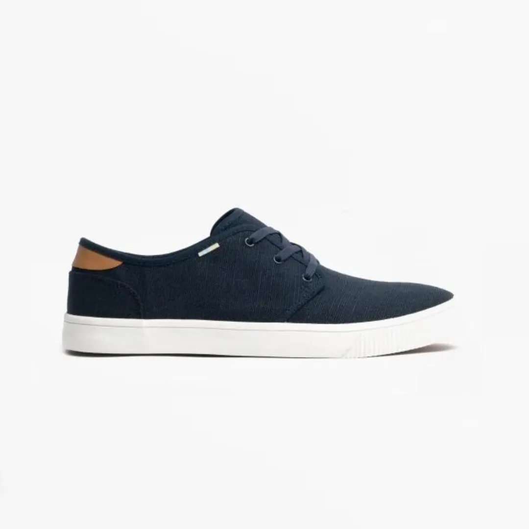 CARLO Mens Canvas Casual Trainers Navy sold by Shuperb