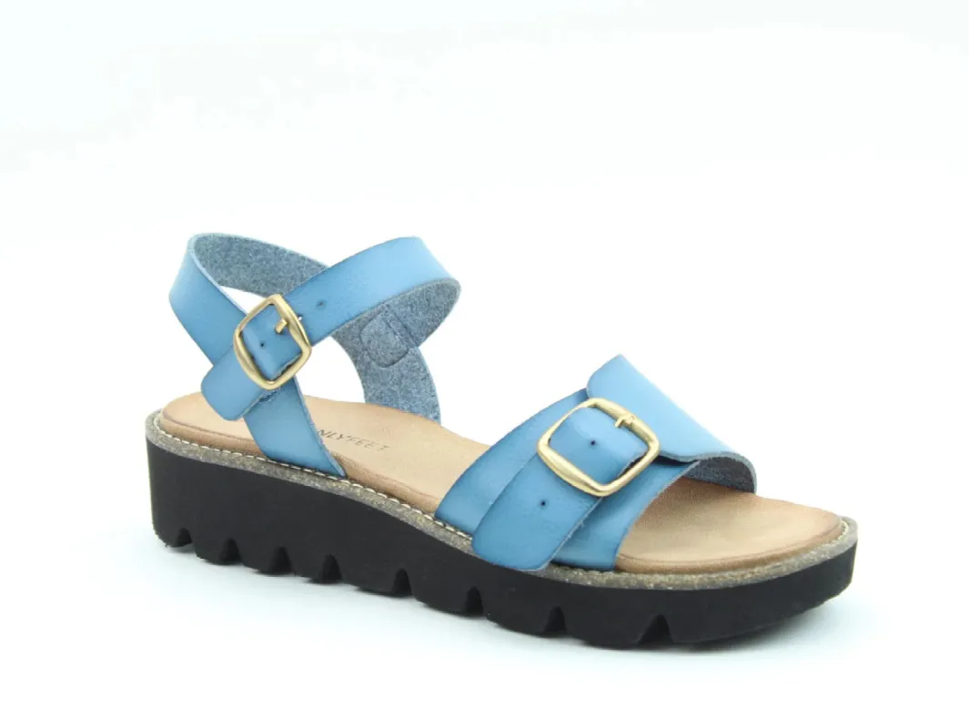 Heavenly Feet TRUDY Womens Sandals Blue sold by Shuperb