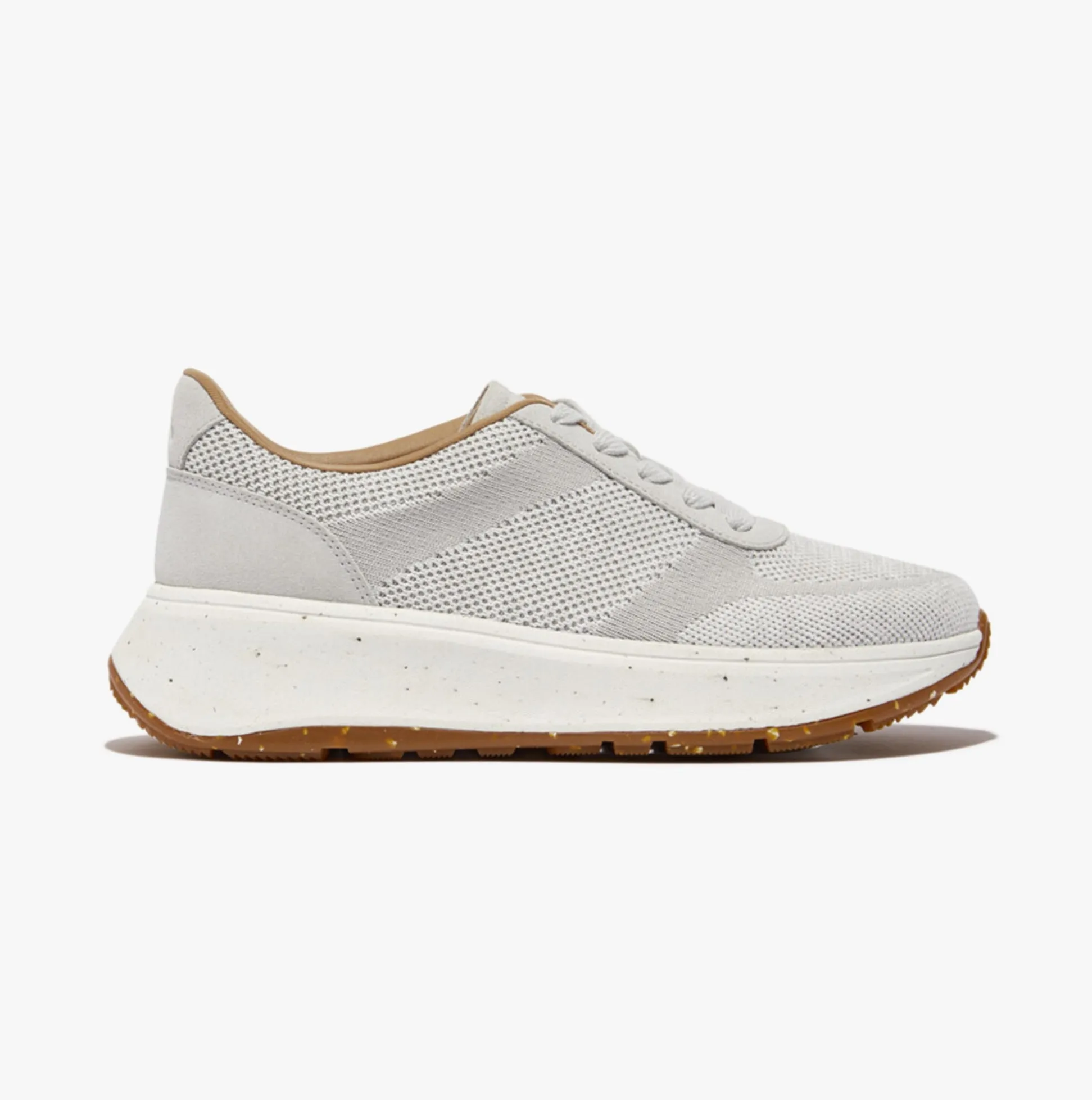 FitFlop F-MODE e01 KNIT FLATFORM Womens Trainers Tiptoe Grey sold by Shuperb