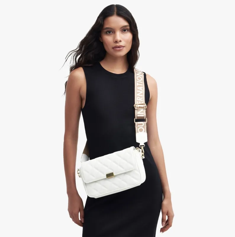 QUILTED SLOANE Womens Crossbody Bag White sold by Shuperb