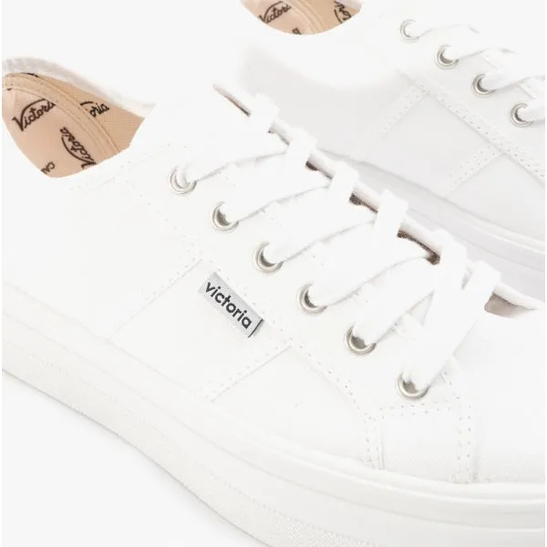 Victoria BARCELONA Womens Platform Canvas Trainers White sold by Shuperb product image thumbnail 2