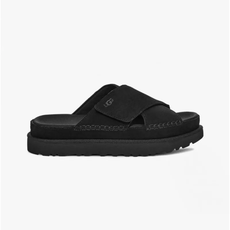 GOLDENSTAR Ladies Cross Slide Sandals Black sold by Shuperb