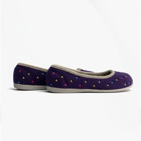 Padders BALLERINA Womens Full Slippers Purple Combi sold by Shuperb product image thumbnail 4