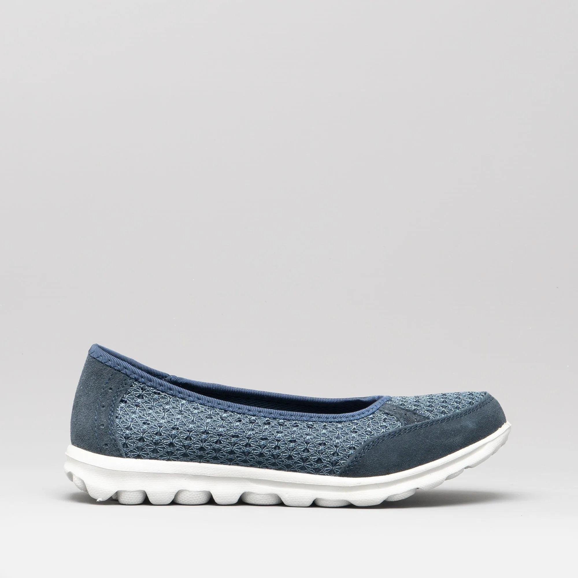 Boulevard L9548C Womens Memory Foam Slip On Trainers Navy sold by Shuperb product image thumbnail 2