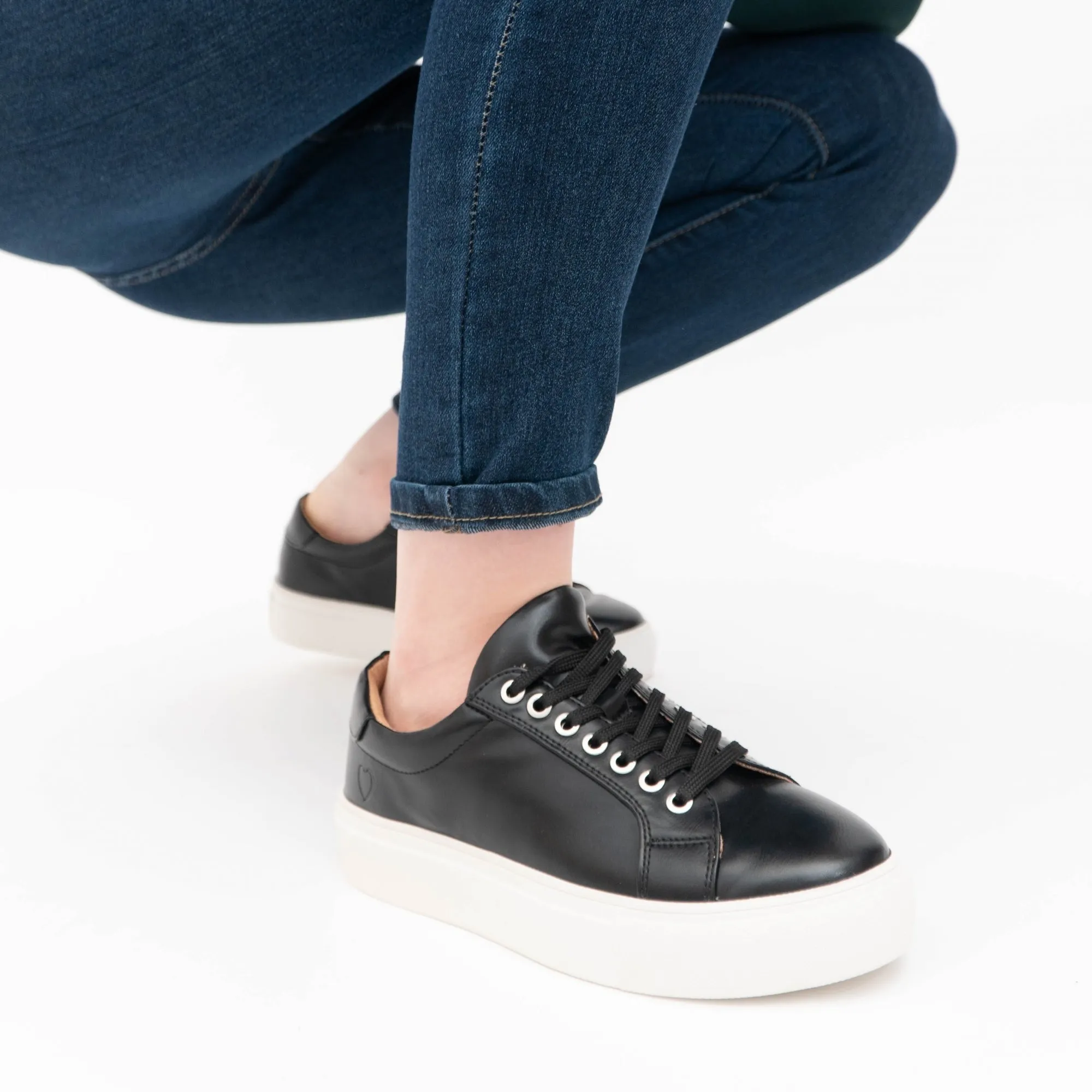 PARIS Ladies Lace-Up Trainers Black sold by Shuperb product image thumbnail 2