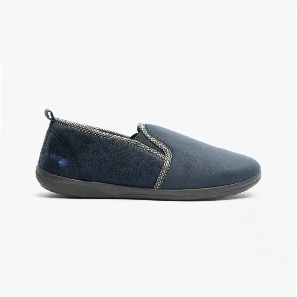 Padders LEWIS Mens (G Fit) Full Slippers Navy sold by Shuperb