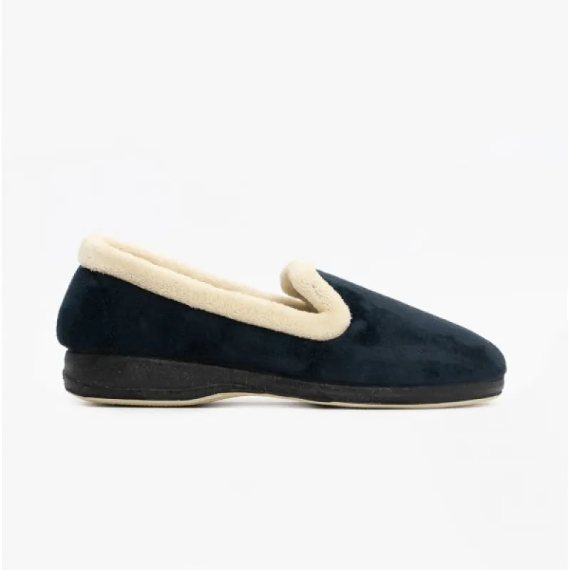 Sleepers SOPHIA Womens Full Slippers Navy sold by Shuperb