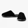 FOLEY Mens Mule Slippers Black sold by Shuperb