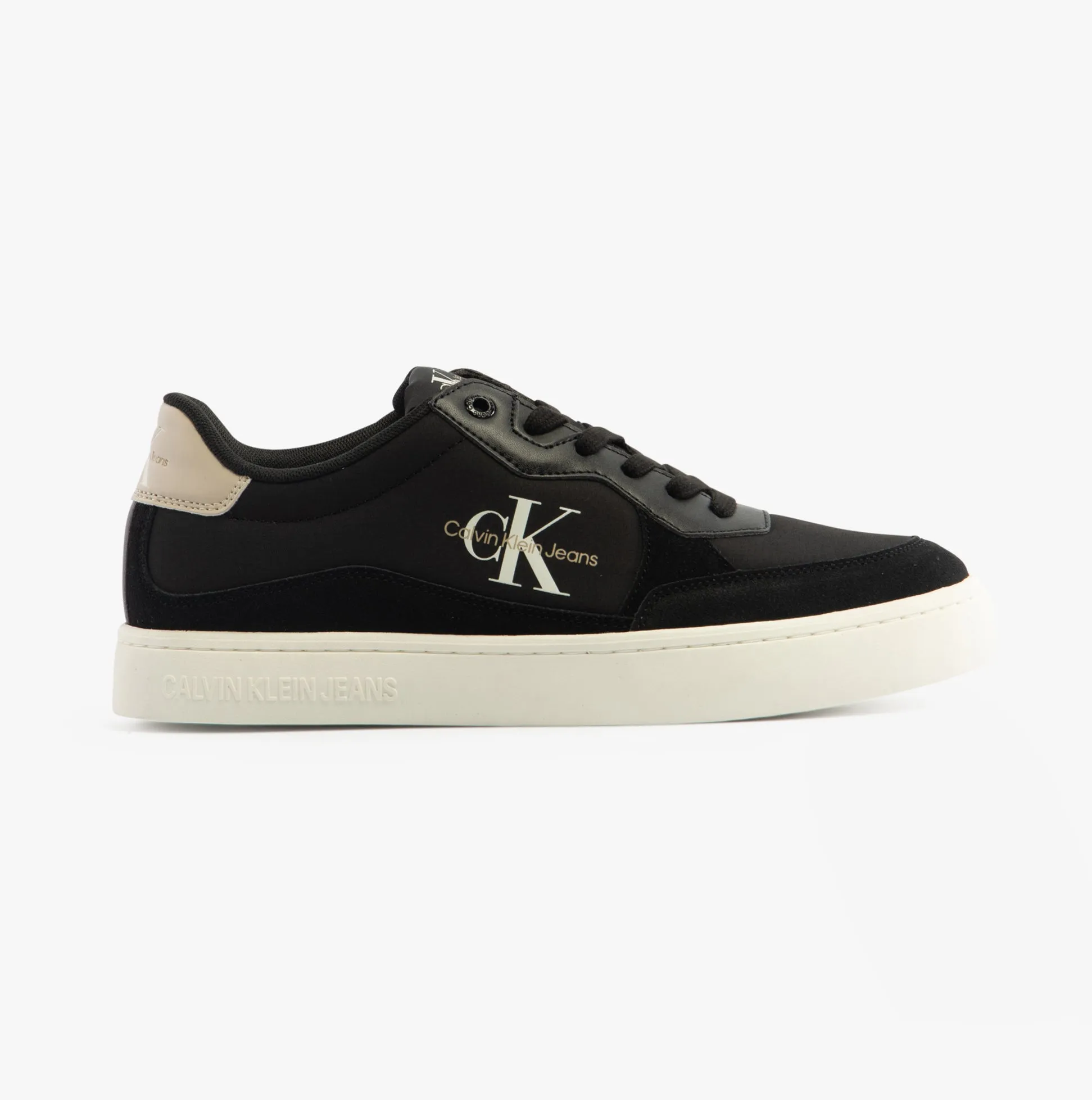 Calvin Klein CLASSIC CUPSOLE Mens Trainers Black/Eggshell/White sold by Shuperb