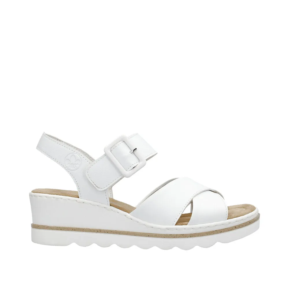 Rieker 67463-80 Womens Sandals White sold by Shuperb