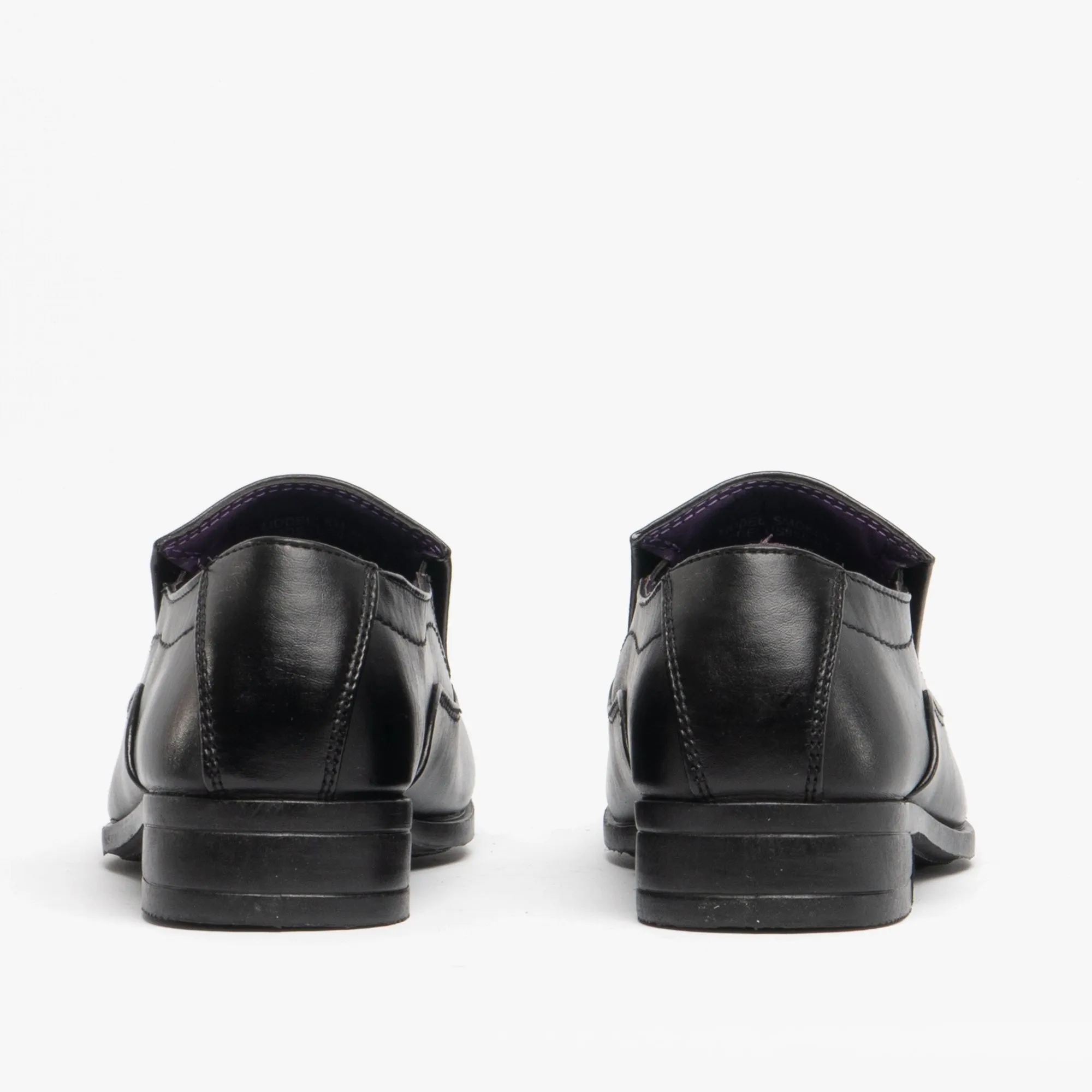 US Brass RAVEN Boys Faux Leather Slip On School Shoes Black sold by Shuperb product image thumbnail 5