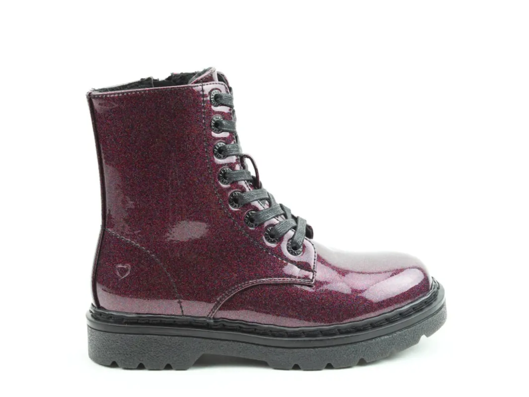 Heavenly Feet JUSTINA2 GLITTER Womens Ankle Boots Purple Glitter sold by Shuperb