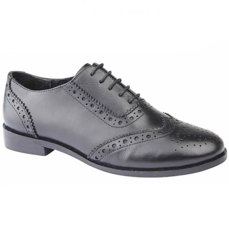 Cipriata VIOLETTA Womens Leather Brogues Black sold by Shuperb