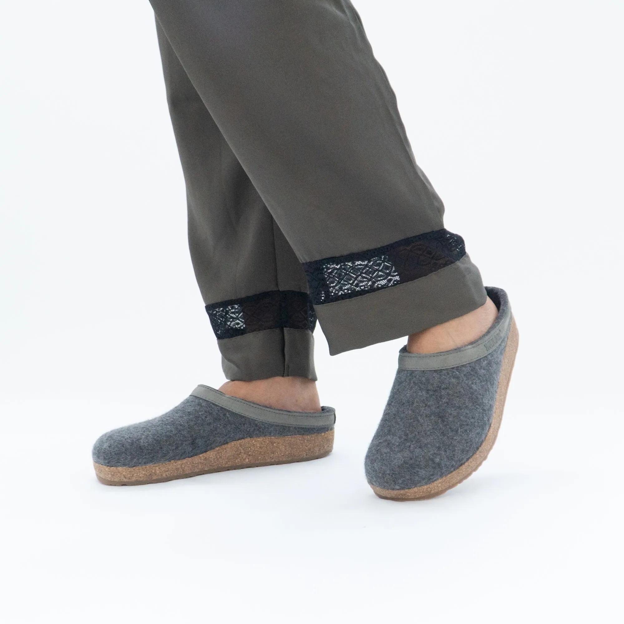 Haflinger TORBEN Womens Felt Wide Fit Mule Slippers Anthracite sold by Shuperb product image thumbnail 2