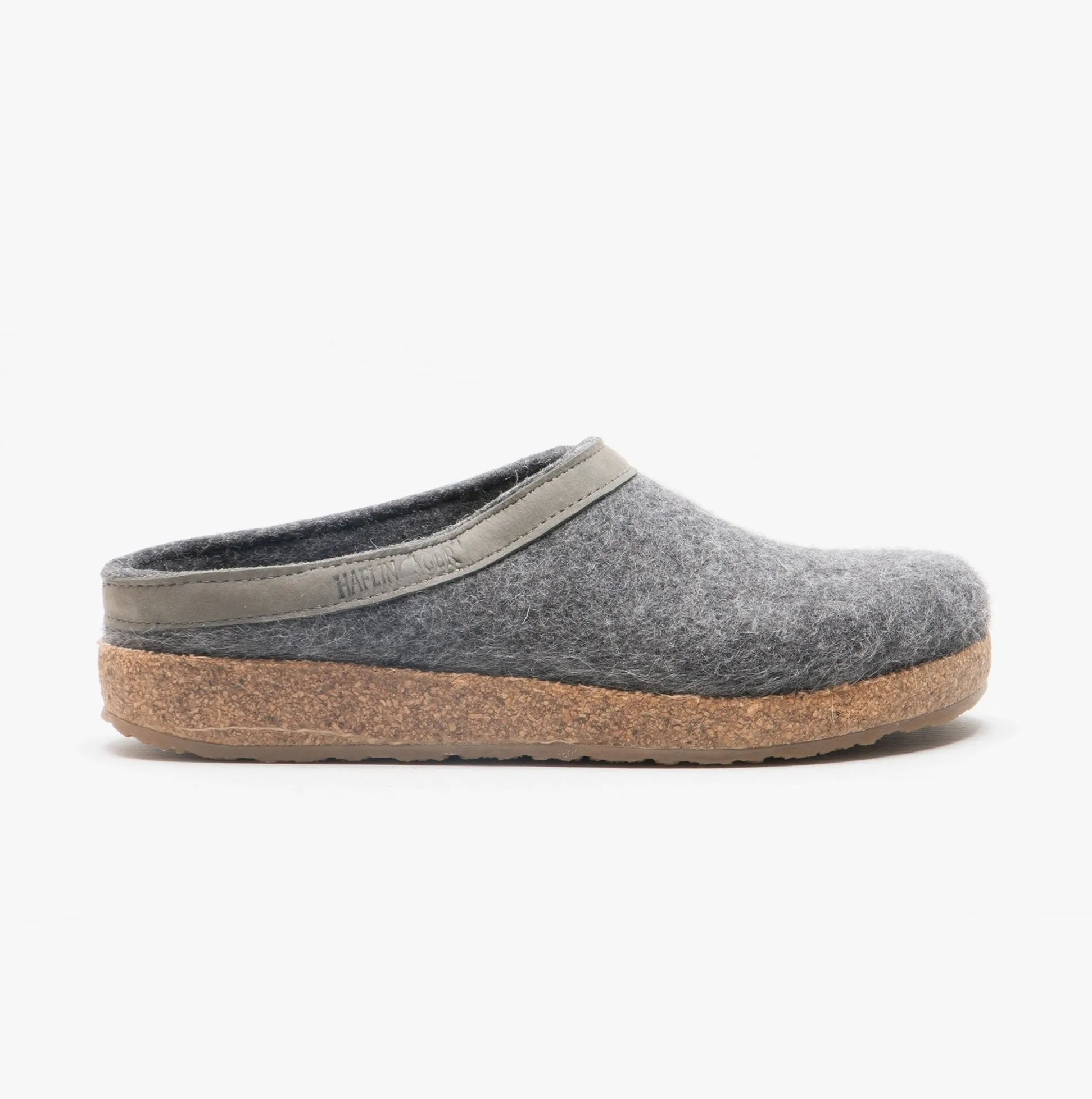 Haflinger TORBEN Womens Felt Wide Fit Mule Slippers Anthracite sold by Shuperb