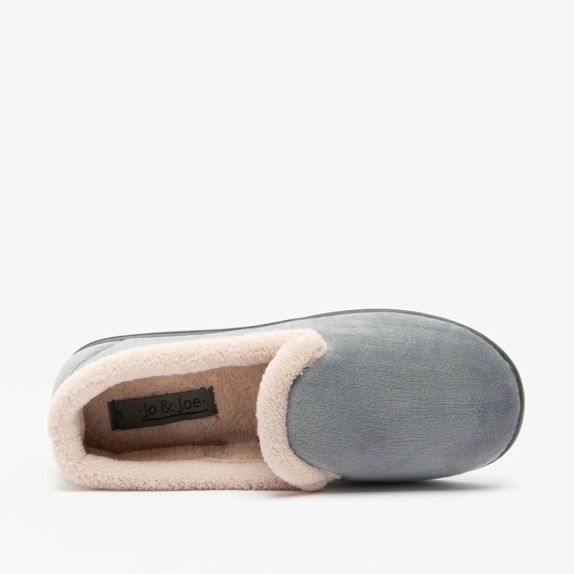 Jo & Joe CASHMERE Womens Velour Full Slippers Grey sold by Shuperb product image thumbnail 4