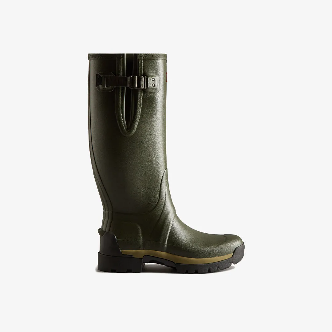 Hunter BALMORAL ADJUSTABLE 3MM Mens Wellies Dark Olive sold by Shuperb