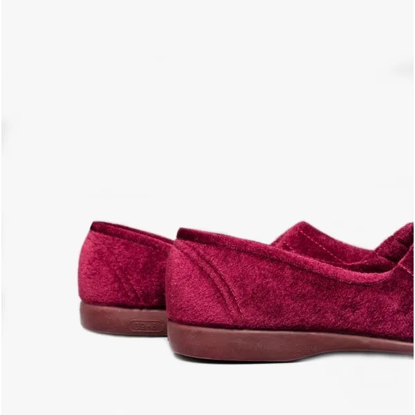 GBS AUDREY Slip On Womens Slippers Burgundy sold by Shuperb product image thumbnail 5