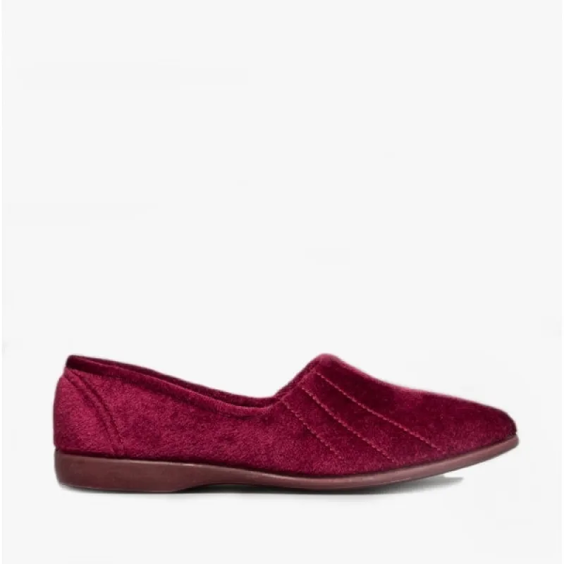 GBS AUDREY Womens Slippers Burgundy sold by Shuperb