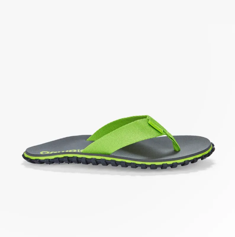 Gumbies DUCKBILL Unisex Flip-Flops Grey & LIme sold by Shuperb
