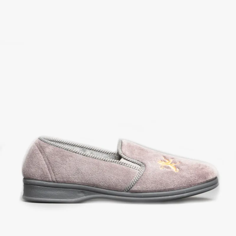 Mirak WARMINSTER Mens Slippers Grey sold by Shuperb