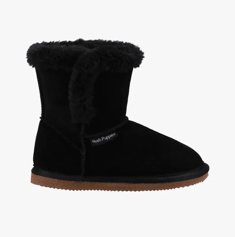 Hush Puppies ASHLYNN SLIPPER Girls Slippers Black sold by Shuperb