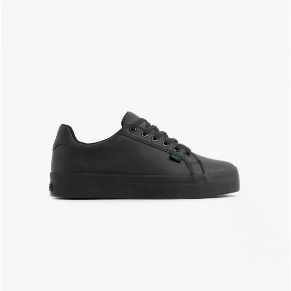 TOVNI STACK Teen Girls Leather Trainers Black sold by Shuperb