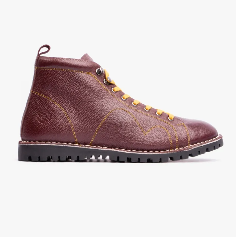 Popps 1961 MOD Mens Leather Boots Oxblood sold by Shuperb