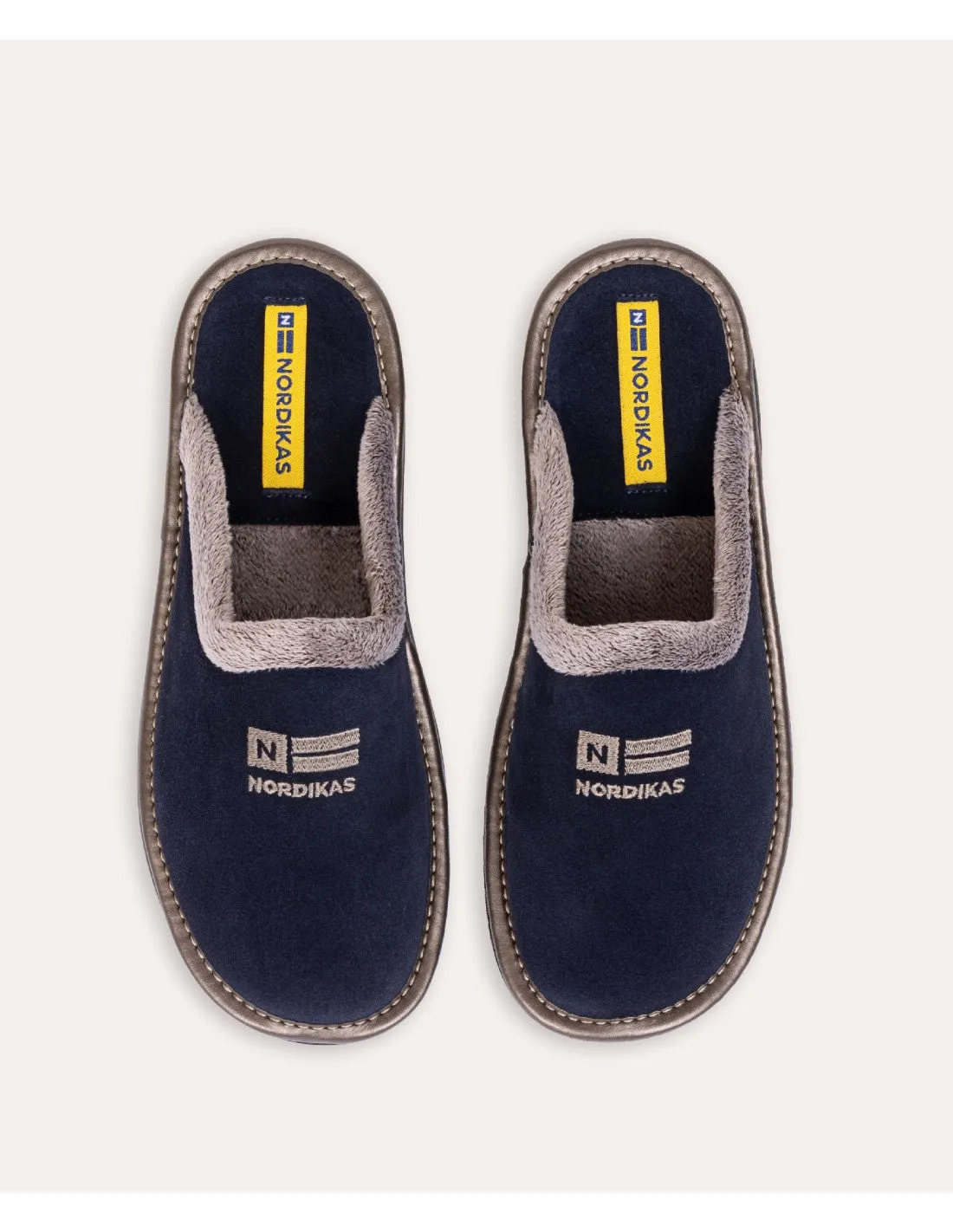 Nordikas 238 Womens Suede Mule Slippers Marine Blue sold by Shuperb product image thumbnail 2