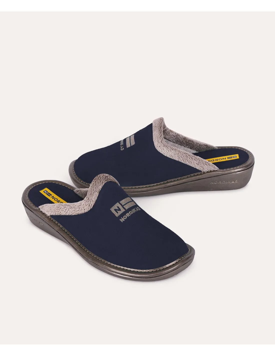 Nordikas 238 Womens Suede Mule Slippers Marine Blue sold by Shuperb product image thumbnail 3