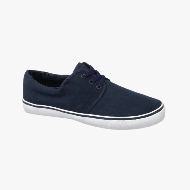 Mirak YACHT Unisex Canvas Trainers Navy sold by Shuperb